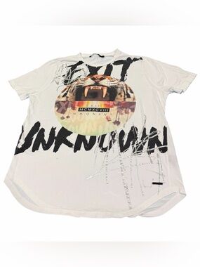NWOT Sean John White Graphic Tiger Short Sleeve Tee